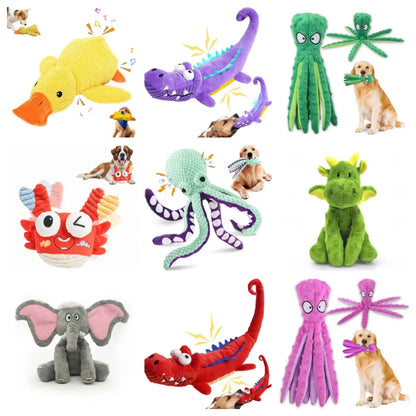 Squeaky Dog Toys for Large Dogs: Plush Dog Toys with Soft Fabric - Pet Toys for Small, Medium, and Large Dogs - Puppy Toys to Keep Them Busy Squeaky Dog Toys Interactive Dog Toys Toys for Dogs-Mrwj