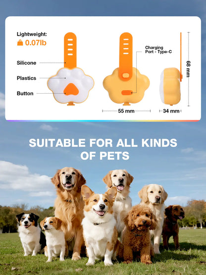 Lekereise LED Dog Collar Light – USB-C Rechargeable, 6 Modes, Waterproof Silicone Safety Collar for Night Walking, Running & Camping Tiktokshopblackfriday