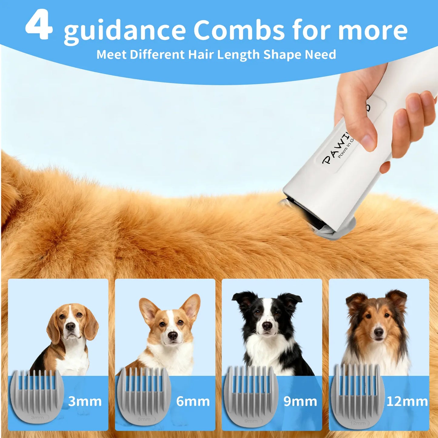 Pawimood Professional 5-in-1 Pet Grooming Vacuum with 13000PA Suction Power, 2L Dust Cup, and Hair Removal Tool for Shedding and Home Cleaning