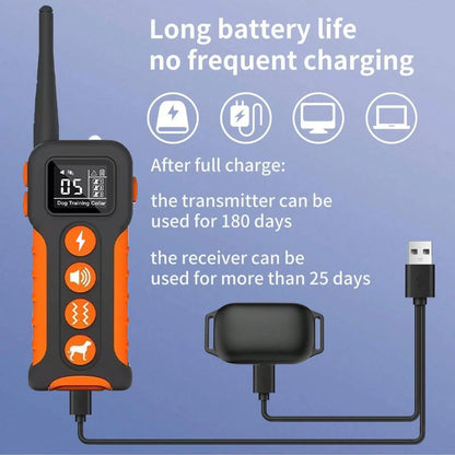Professional Dog Training Collar with Remote Control, 3300Ft Range, 3 Training Modes (Beep, Shock, Vibration), Rechargeable, Waterproof, Adjustable Nylon Strap, Suitable for Dogs 5-120 lbs