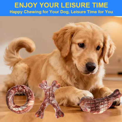 Jumpet Dog Toys for Aggressive Chewers 3-Pack Indestructible Chew Toys with Beef Flavored Nylon Tough Long Lasting for Large Breeds and Powerful Jaws