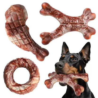 Jumpet Dog Toys for Aggressive Chewers 3-Pack Indestructible Chew Toys with Beef Flavored Nylon Tough Long Lasting for Large Breeds and Powerful Jaws