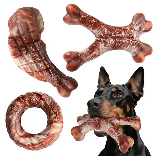 Jumpet Dog Toys for Aggressive Chewers 3-Pack Indestructible Chew Toys with Beef Flavored Nylon Tough Long Lasting for Large Breeds and Powerful Jaws