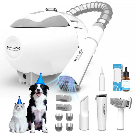 Pawimood Professional 5-in-1 Pet Grooming Vacuum with 13000PA Suction Power, 2L Dust Cup, and Hair Removal Tool for Shedding and Home Cleaning